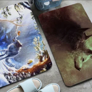 Wolf Hallway Carpet Retro Multiple Choice Room Kitchen Rug Household Carpets