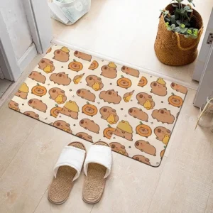 Cartoon Cute Capibala Floor Mat Household Short Pile Carpet Bathroom  Mat