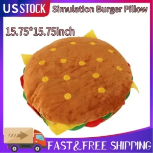 Simulation Burger Cushion Sofa Lumbar Pillow Super Soft Household Throw Pillow