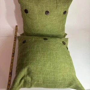 Set Of 2 Green Olive Color Household Couch Pillows