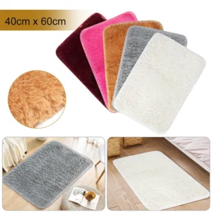 40*60cm Household Floor Mat Non-Slip Washable Fluffy Door Mat Soft Rug Foot Pad