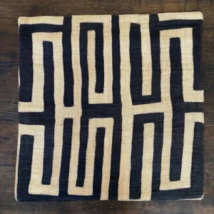 African Kuba Cloth Pillow Cover 14 | Genuine handwoven African decorative throw