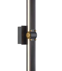 New Matte Black Admiral LED 27.8" x 5" Gold Wall Sconce Wall Light