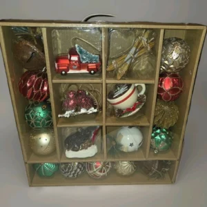 Home Accents Shatter-Resistant Christmas Ornaments 19 Cabin Flurry Pack Forest