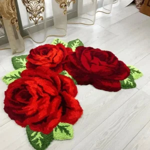 Floor Carpet Nonslip Living Room Bedroom Flower Shape Area Rug Household Product
